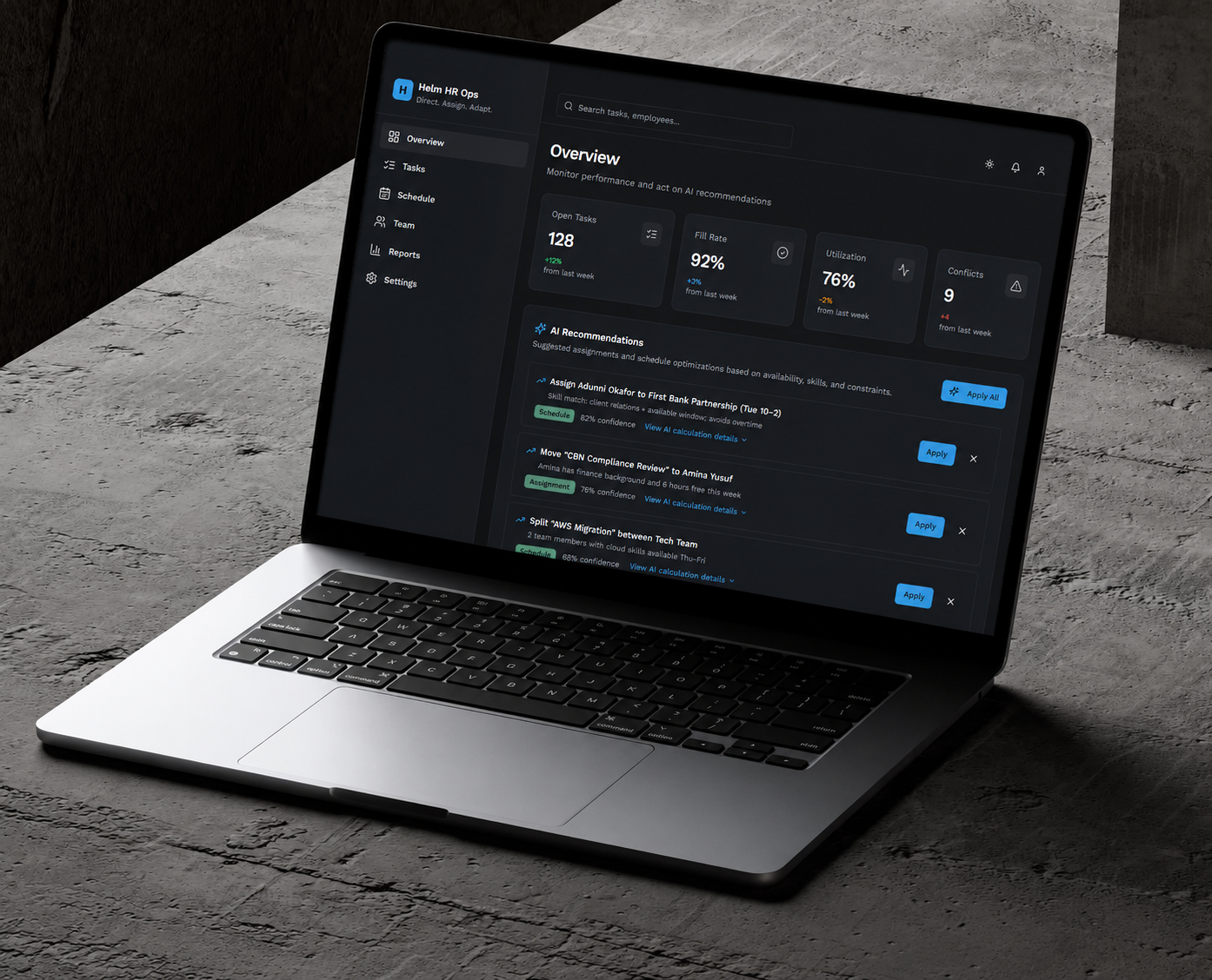 Helm HR Ops workforce operations platform