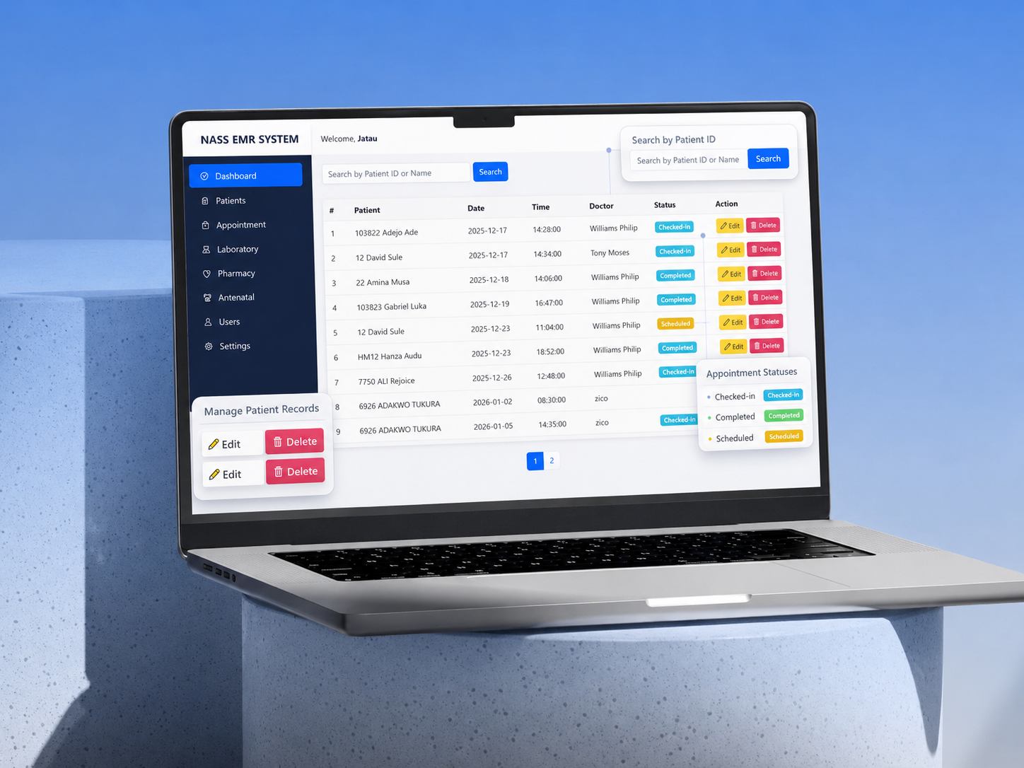 NASS EMR electronic medical records platform