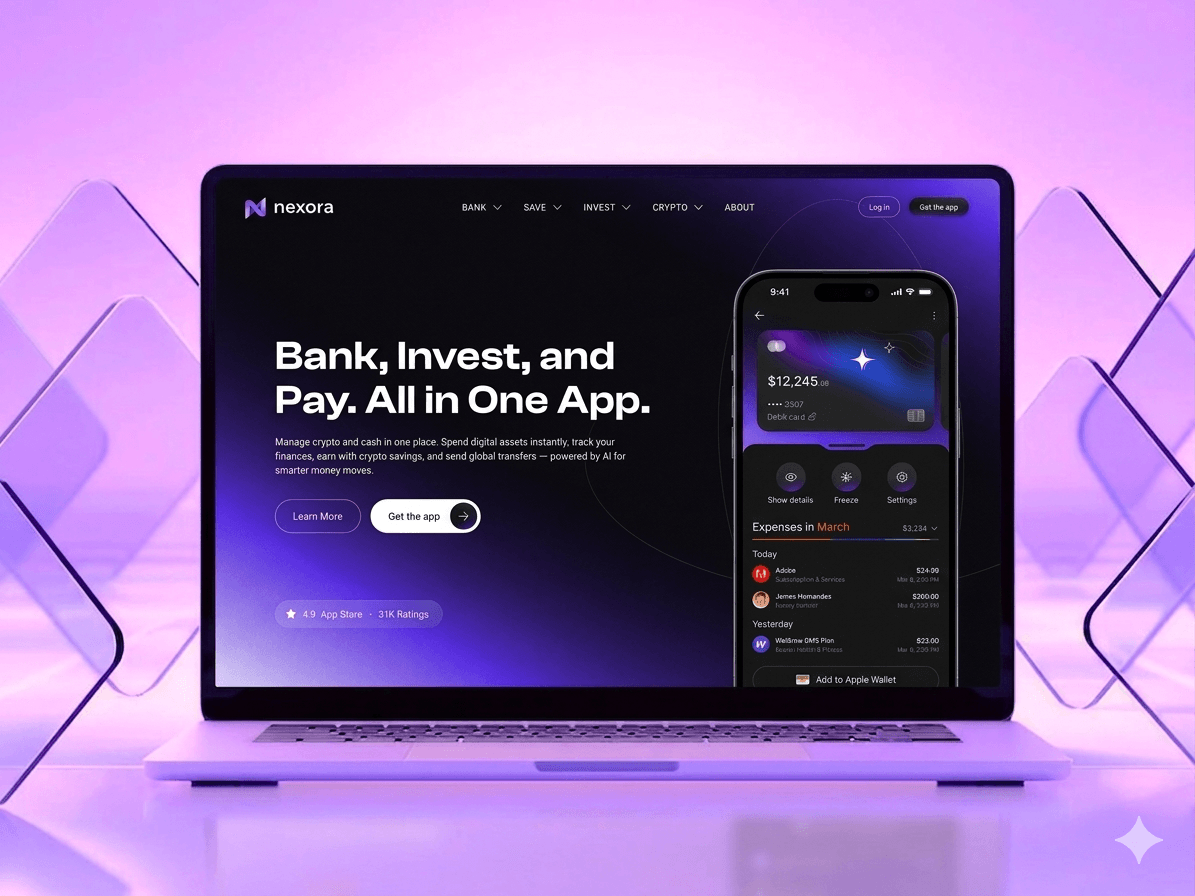 Nexora Bank AI powered digital banking platform